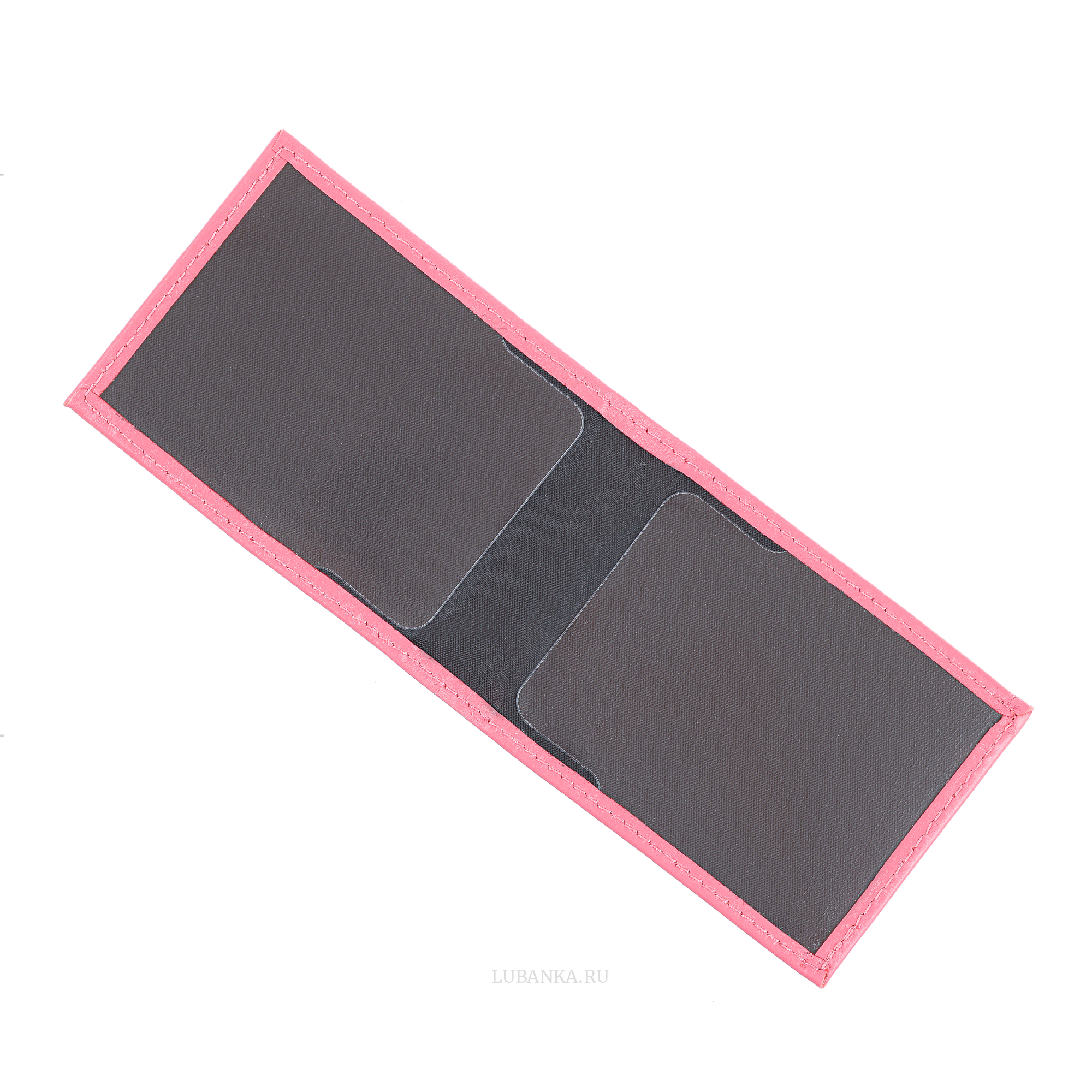 Обложка для удостоверения Прокуратура с жетоном узкая пухлая розовая