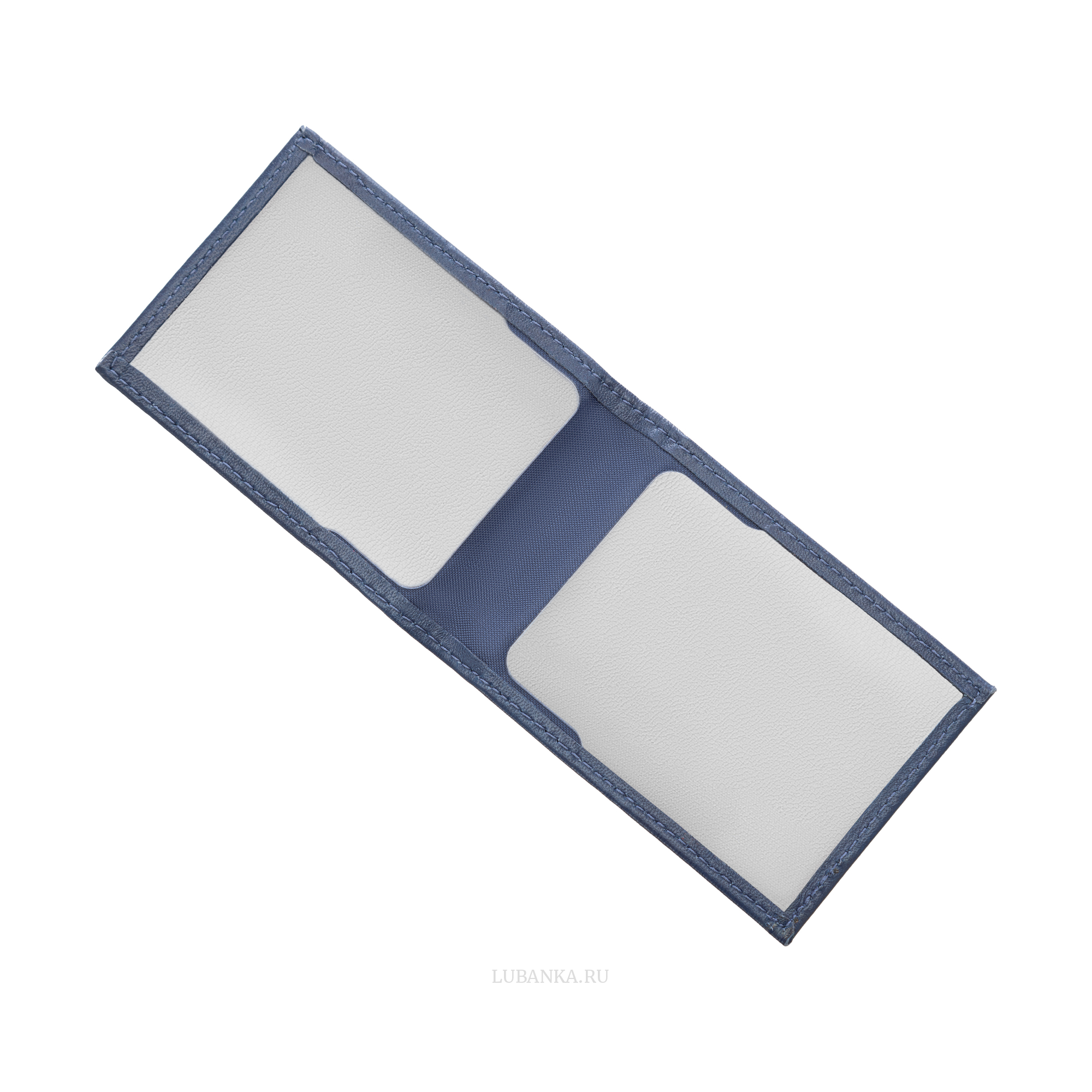 Обложка для удостоверения ФСО с жетоном узкая пухлая темно синяя