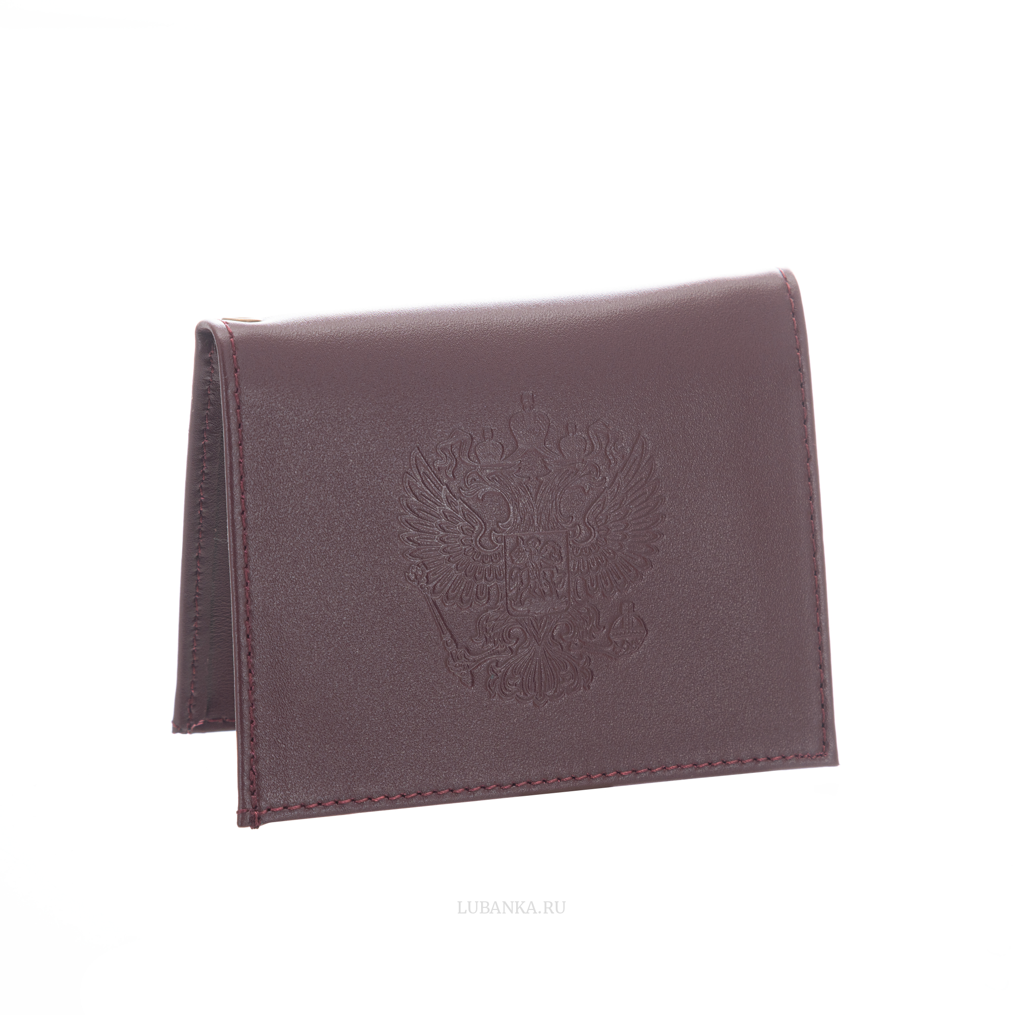 Обложка для удостоверения Россия бордовая