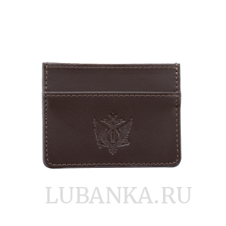 Картхолдер двухсторонний Министерство Юстиции темно коричневый