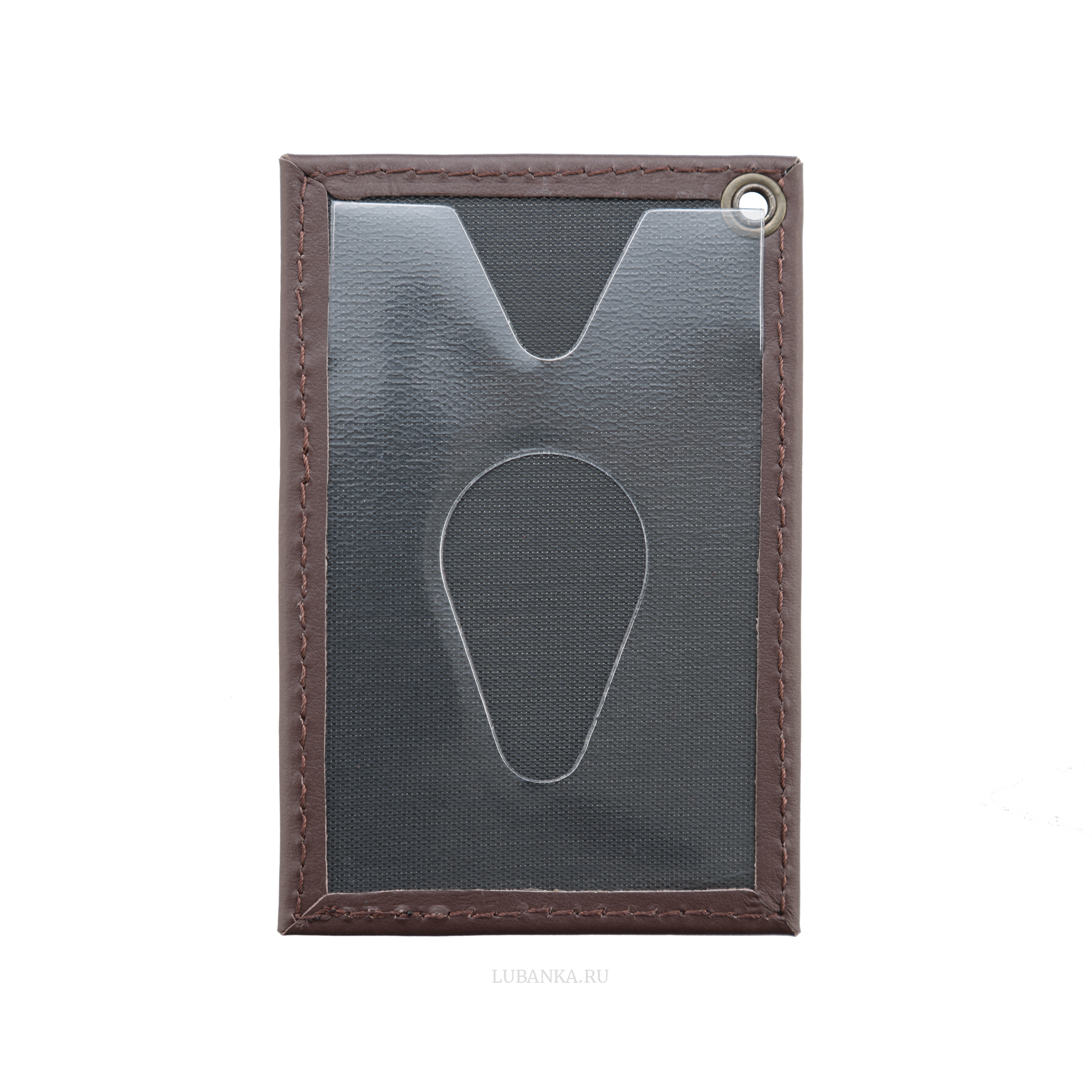 Картхолдер односторонний без символики коричневый