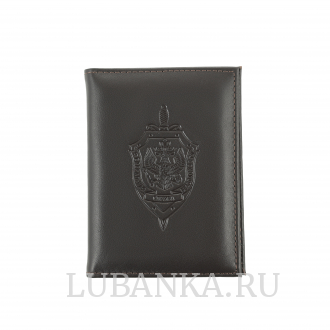 Обложка для автодокументов ФСБ с картхолдером коричневая