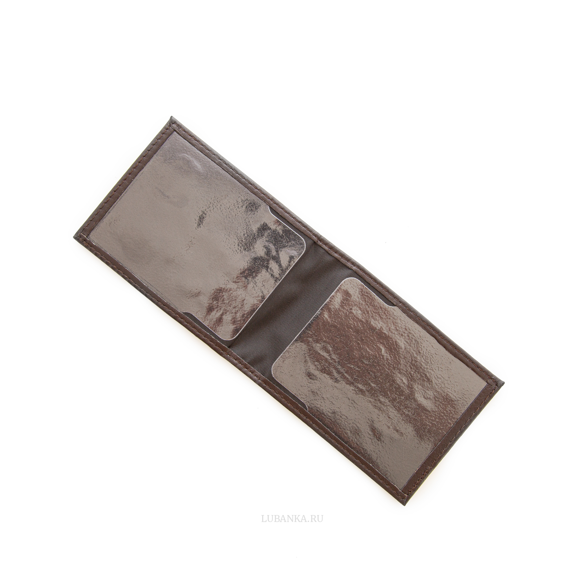 Обложка для удостоверения Министерство Юстиции с жетоном узкая пухлая коричневая