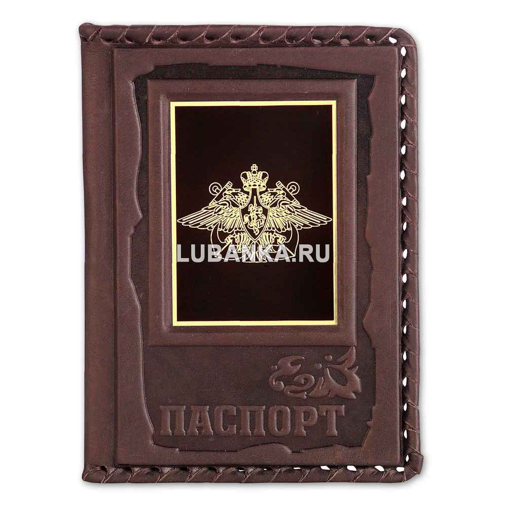 Обложка для паспорта «Военно-Морской флот», бордовая
