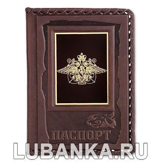 Обложка для паспорта «Военно-Морской флот», бордовая