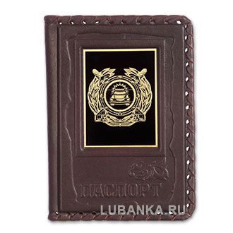 Обложка для паспорта «ГИБДД», бордовая