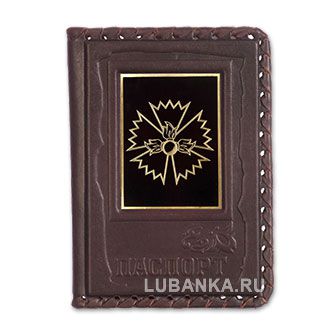 Обложка для паспорта «ГРУ», бордовая