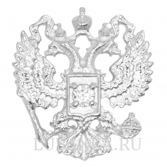 Значок Герб России серебро