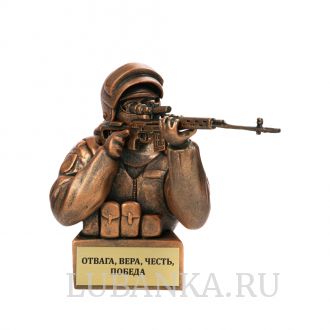 Статуэтка для интерьера «Боец спецназа с СВД»