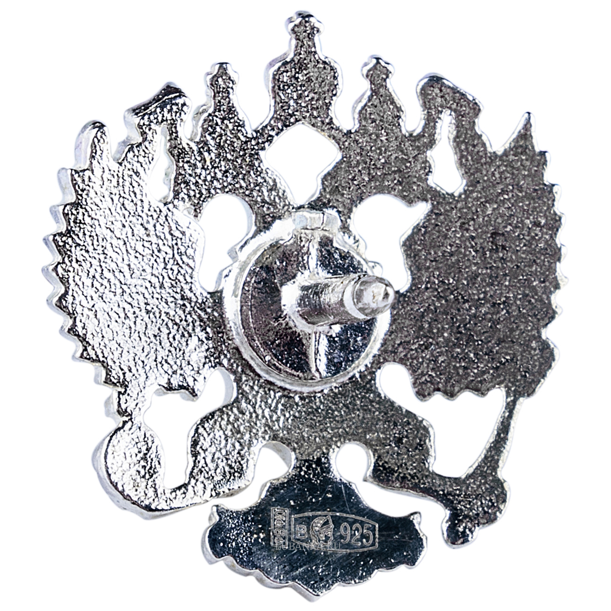 Значок Герб России серебро