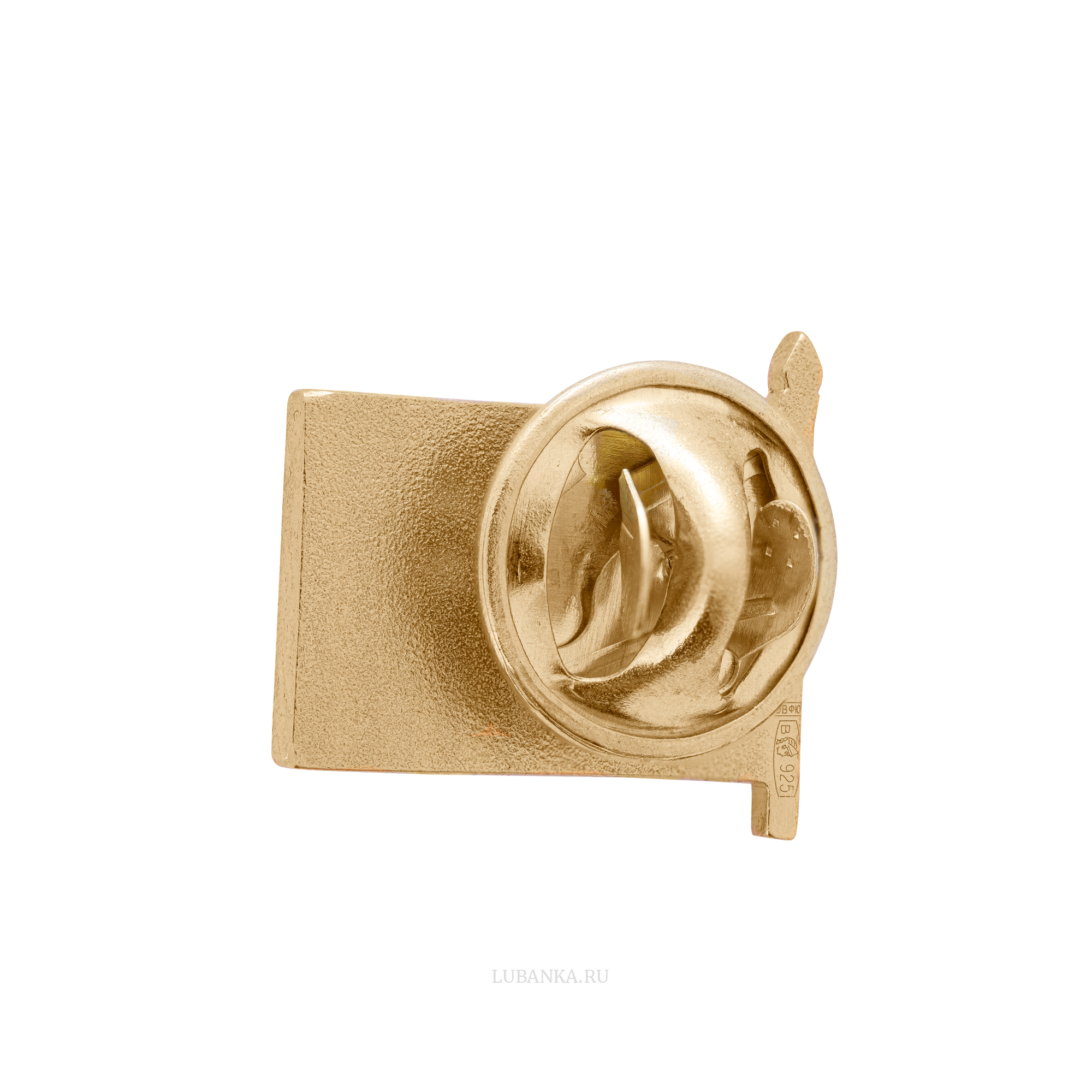 Значок Флаг РФ серебро с позолотой