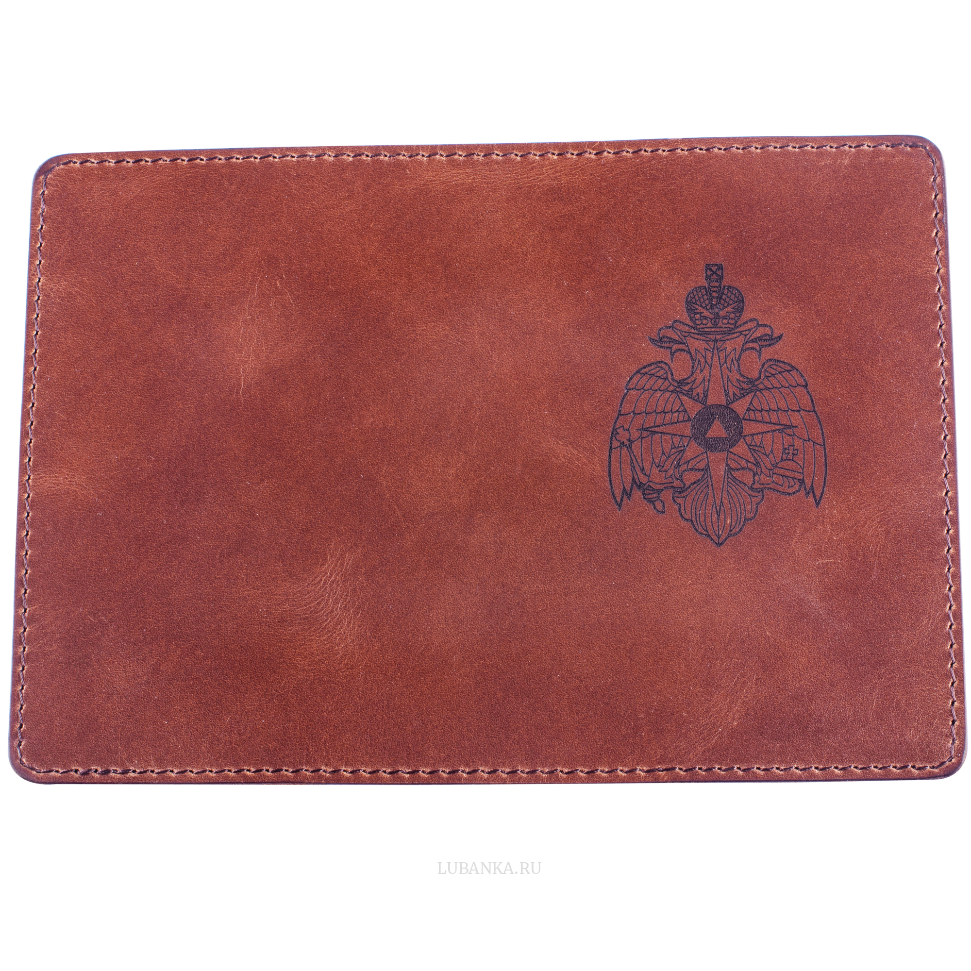 Обложка для паспорта МЧС коричневая