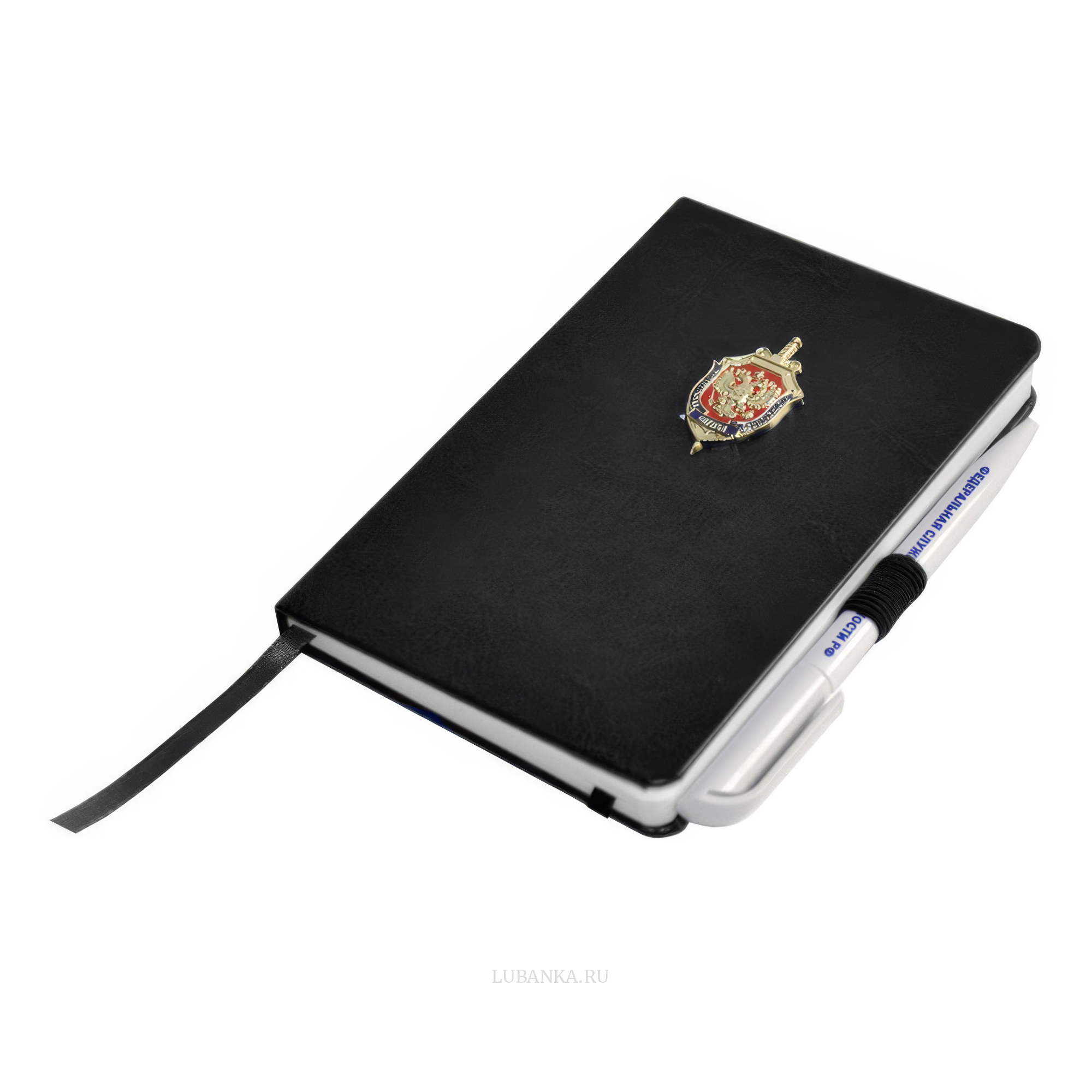Блокнот с ручкой ФСБ черный