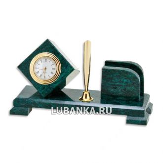 Настольный набор для руководителя «Кубик» из камня