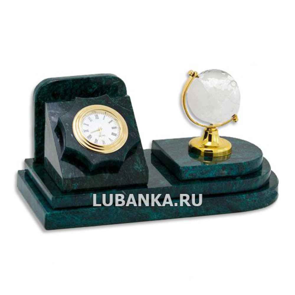 Настольный набор для руководителя «Глобус» из камня