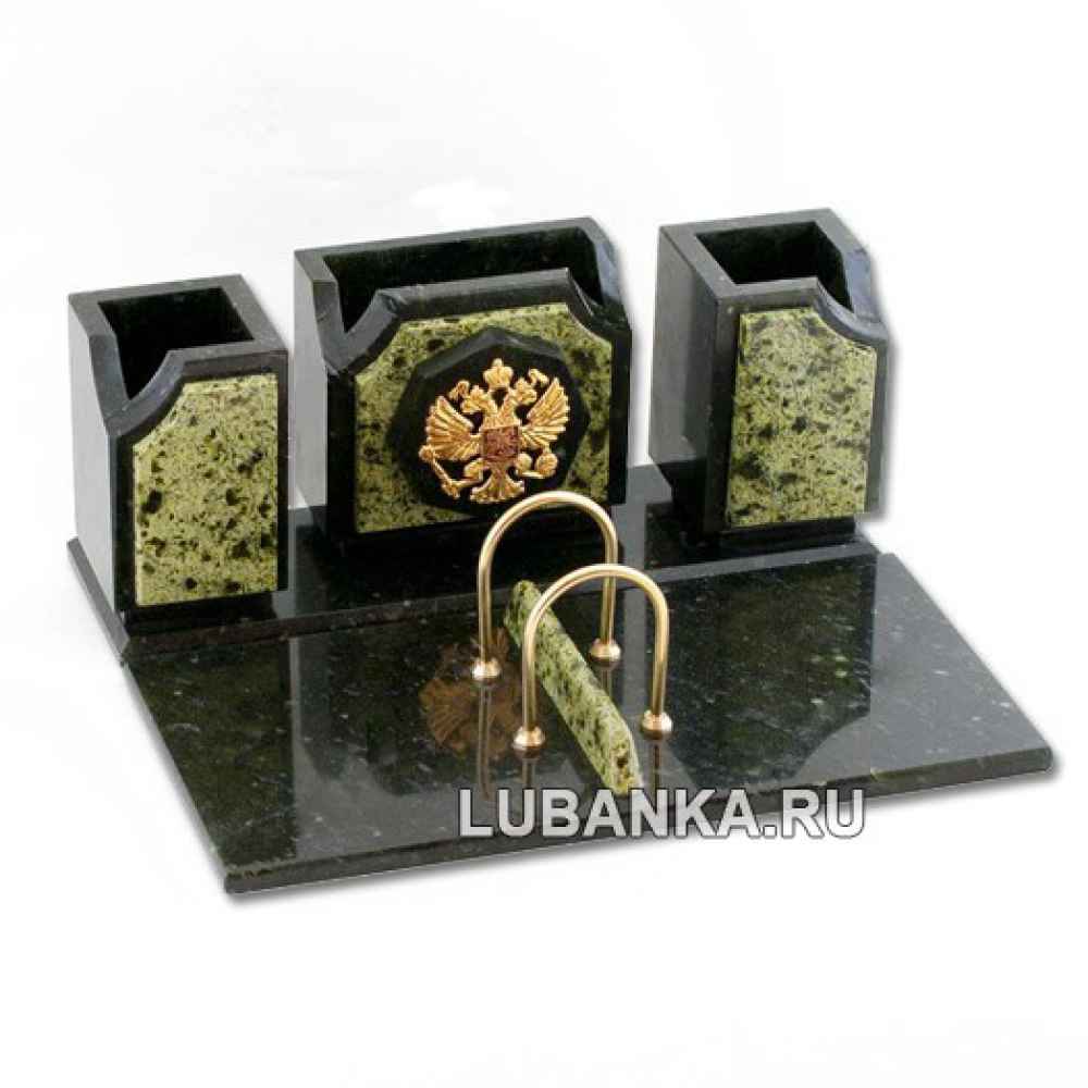 Настольный набор для руководителя «Герб» из камня